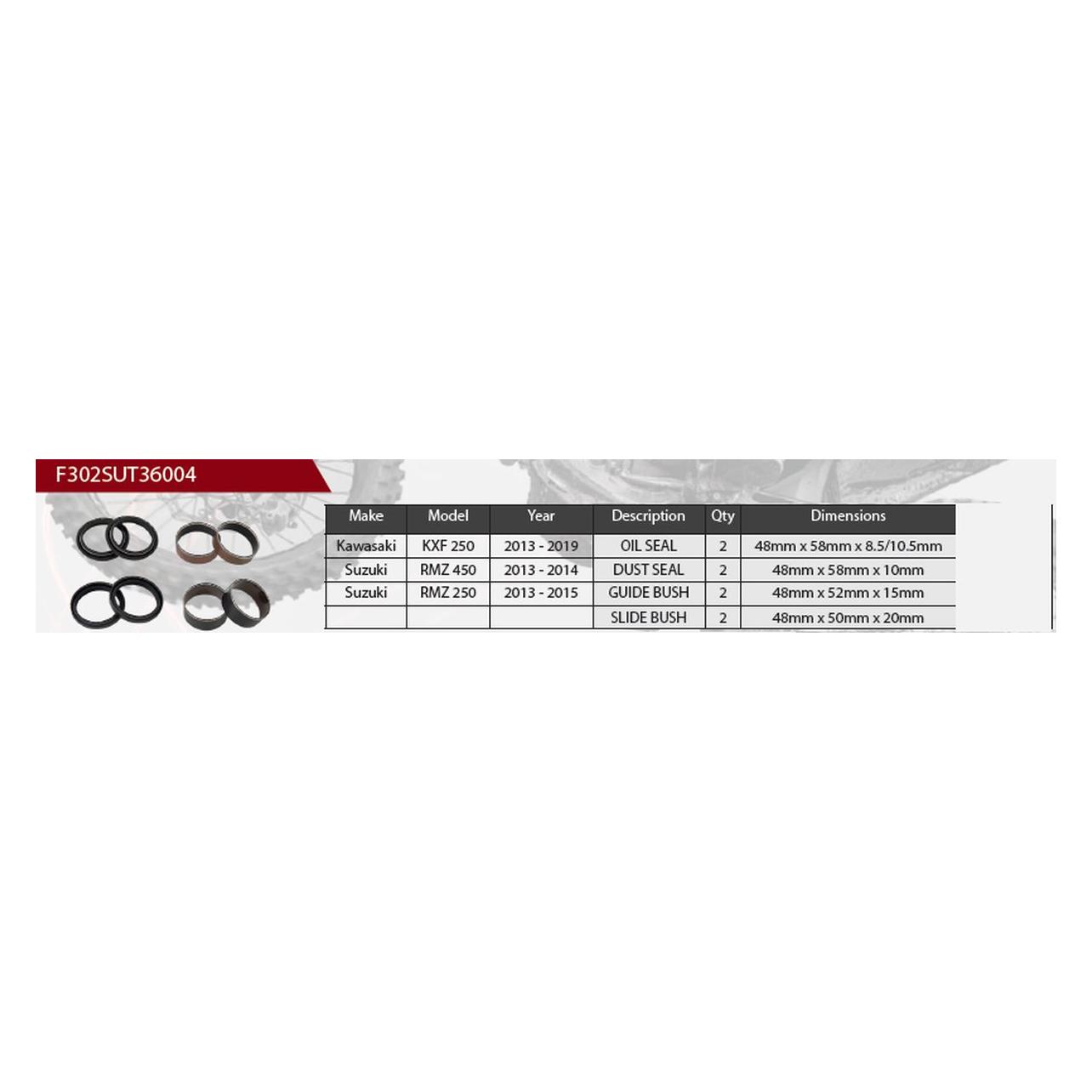 Showa Service-Kit Gabel Kawa,Suzuki (F302SUT36004)