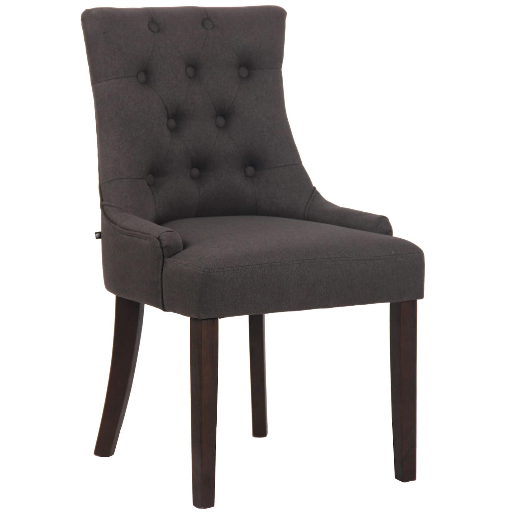 CLP Esszimmerstuhl Inverness Stoff antik Farbe: dunkelgrau, Gestell Farbe: antik
