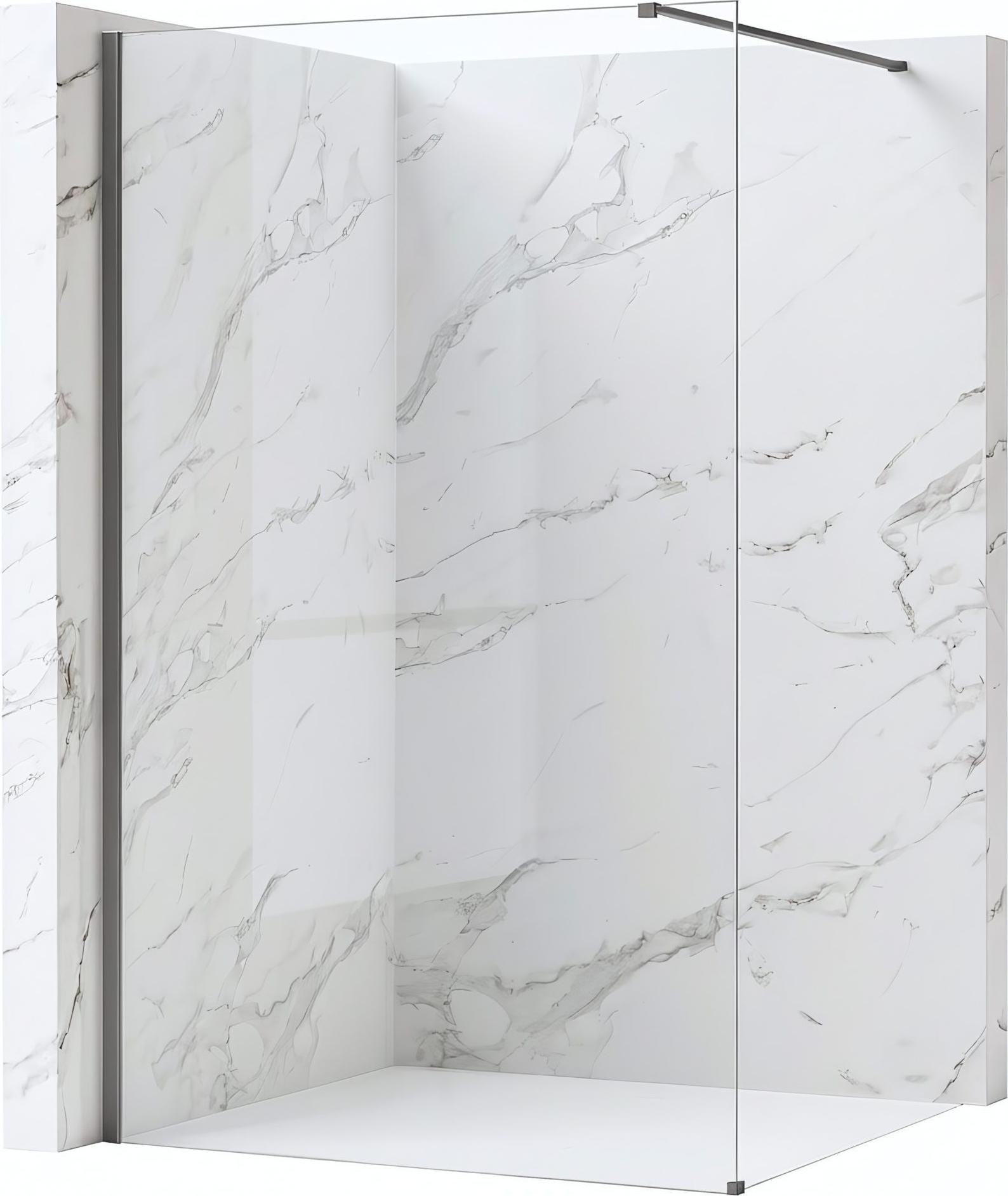 Duschwand Walk-In REA Flexi 130 Titanium