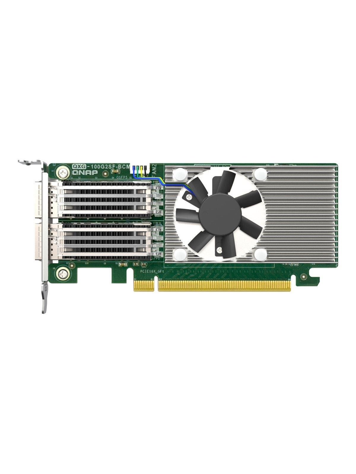 QNAP QXG-100G2SF-BCM - network adapter - PCIe 4.0 x16 - 100 Gigabit QSFP28 x 2