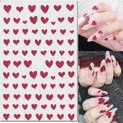 Uplift Picks 3D Nail Art Stickers Love Heart Star Cloud French Tip Nail Decals 15