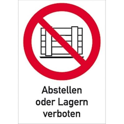 Schild Abstellen oder Lagern verboten, Kombischild, Alu, 262x371 mm