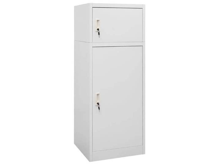 Armoire à selles-Selle Armoire Gris clair 53x53x140 cm Acier SHL482767