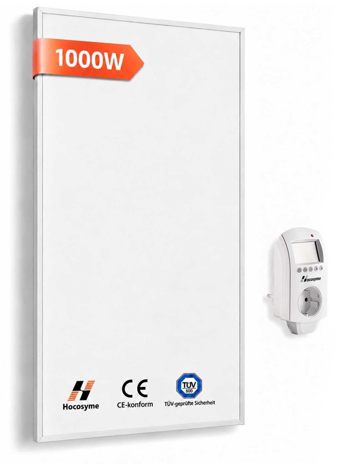 Selius Infraroodpaneel met Digitale Thermostaat - 1000 Watt - Wit - Wandmontage
