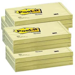 Post-it® Haftnotizen Standard 655 gelb - 12 Blöcke
