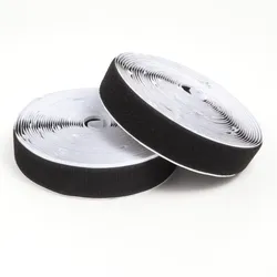 Selbstklebendes Klettband, Klettverschluss Pack mit Haken- und Flauschband 20 mm | schwarz | 3 m, Nylon, Polyester
