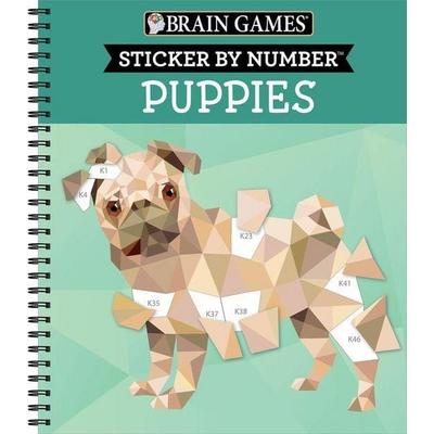 Brain Games - Sticker by Number: Puppies (14 Images to Sticker), Taschenbuch von Publications International Ltd,Brain Games,New Seasons, Publications