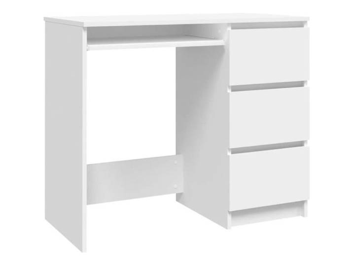 Bureau - SALUTUYA - BD58344 - Blanc - 90x45x76 cm - 3 tiroirs - Aggloméré