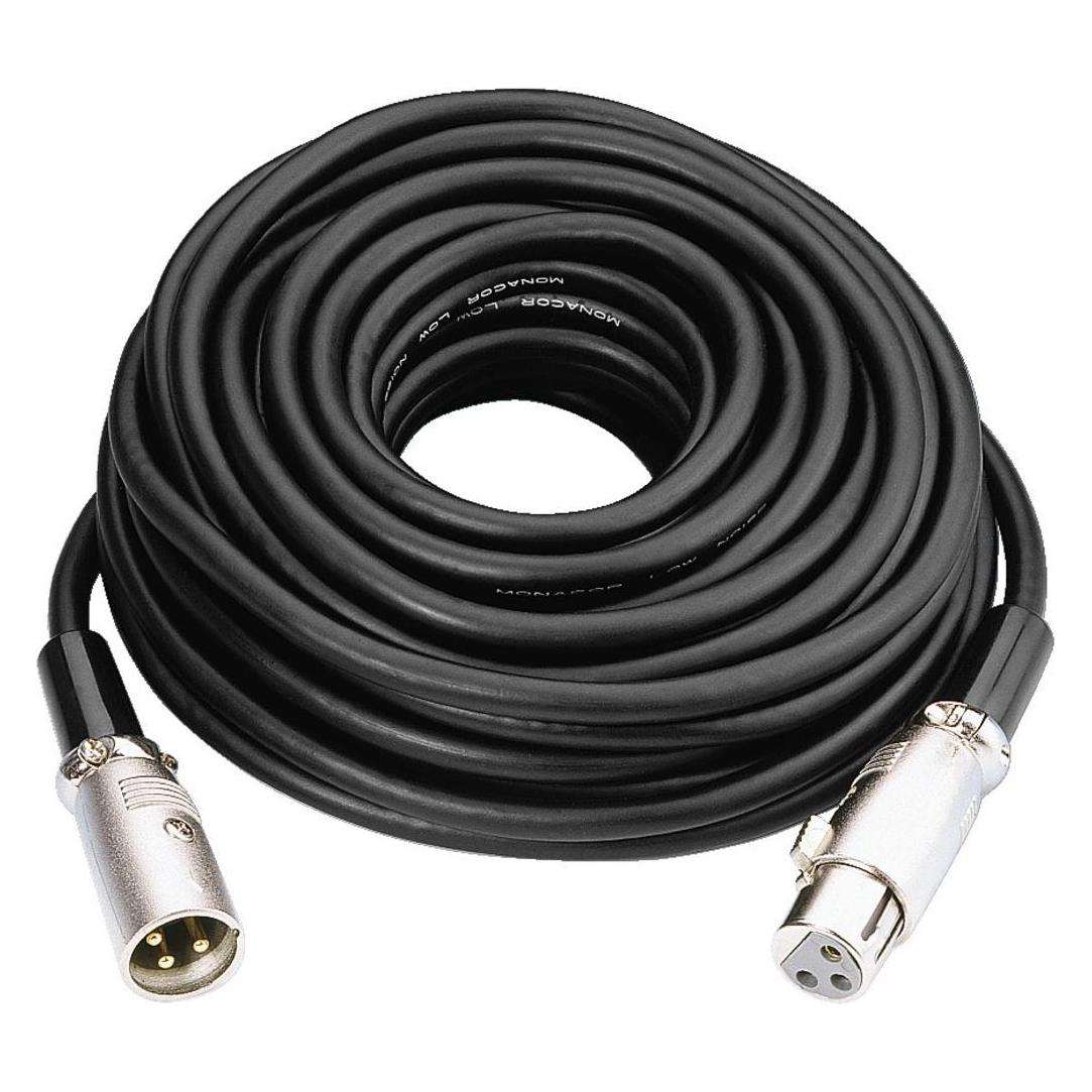 Monacor XLR-Verlängerungskabel (10 m, XLR Kabel) (MEC-1000/SW)