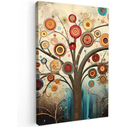 LEINWANDBILD Baum - Baum des Lebens - Farbe Wanddeko 40x60 cm