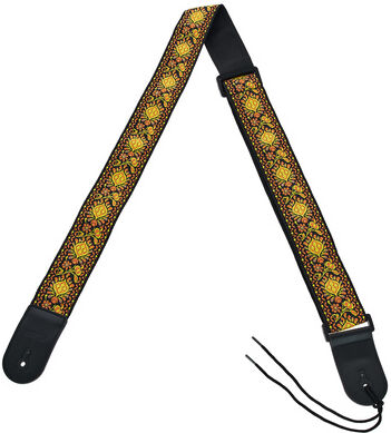 Richter Guitar Strap Ret. Jacqu.Yellow Jacquard Yellow