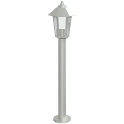 Helloshop26 - Silberne Stehleuchte für den Außenbereich 80 cm Edelstahl Silber 02_0042519