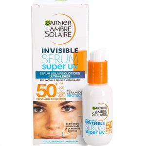 Garnier Sonnencreme Ambre Solaire Super UV Invisible Serum, LSF 50+, 30 ml, mit Ceramiden