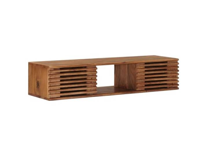 KTHLBRH TV-Schrank Natur 105 x 30 x 22,5 cm Akazienholz massiv Mit 2 Türen, Einlegeböden, für Wohnzimmer, Montage erforderlich