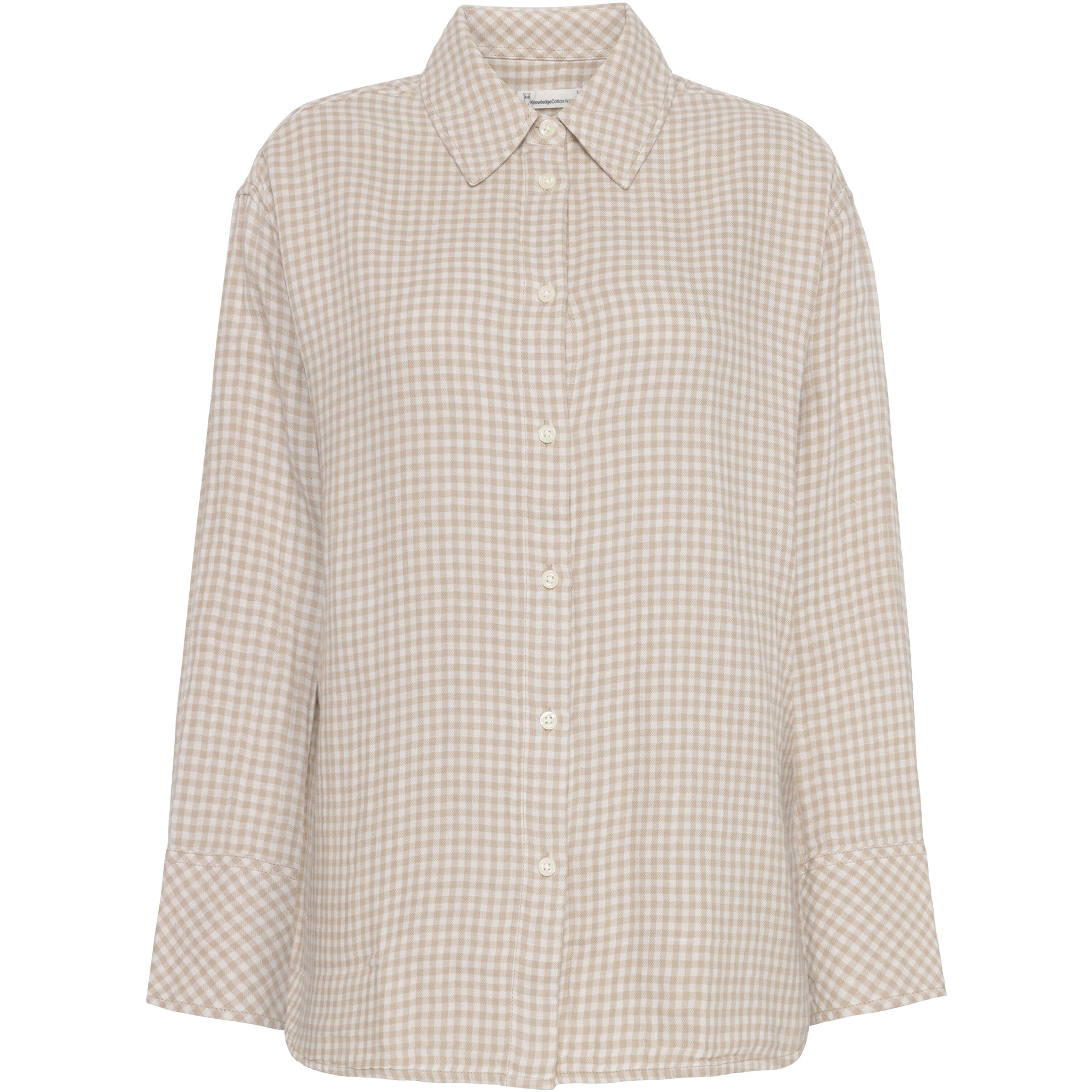 KnowledgeCotton Apparel Double Layer Cuffed Damen Blusen beige Größe XS Lifestyle Atmungsaktiv