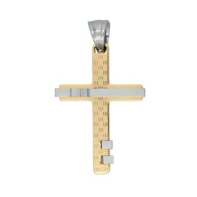Kettenanhänger ADELIA´S "Anhänger – Kreuz Kreuzanhänger aus Edelstahl", gold (silber), Schmuckanhänger, Damen, Edelstahl, Kettenanhänger, Perfekt als Geschenk zum Weihnachten