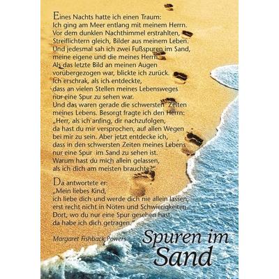 Spuren im Sand, Karte von Margaret Fishback Powers, Brunnen Verlag GmbH, 978-3-7655-8610-1