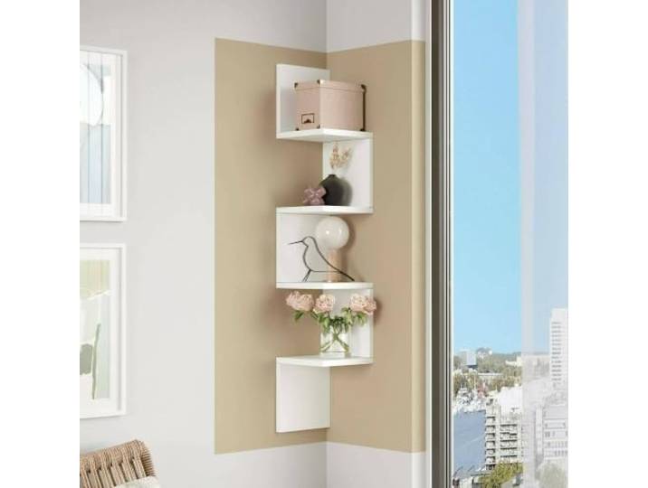 Dmora Regal Kalliope 22x22x117,2h cm Weiß 5 Böden