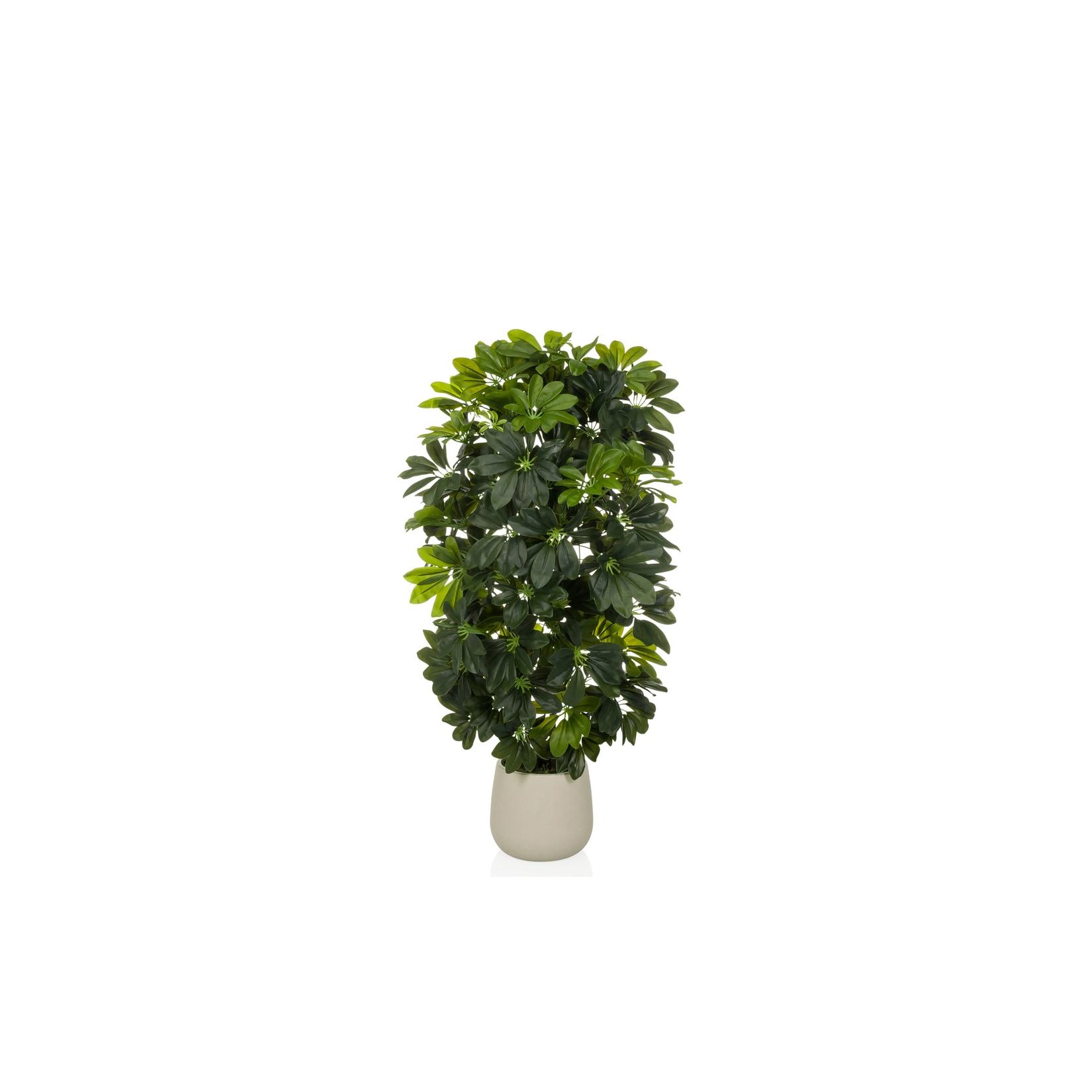 hjh OFFICE Kunstpflanze Schefflera 2 Kunststoff, Eisen