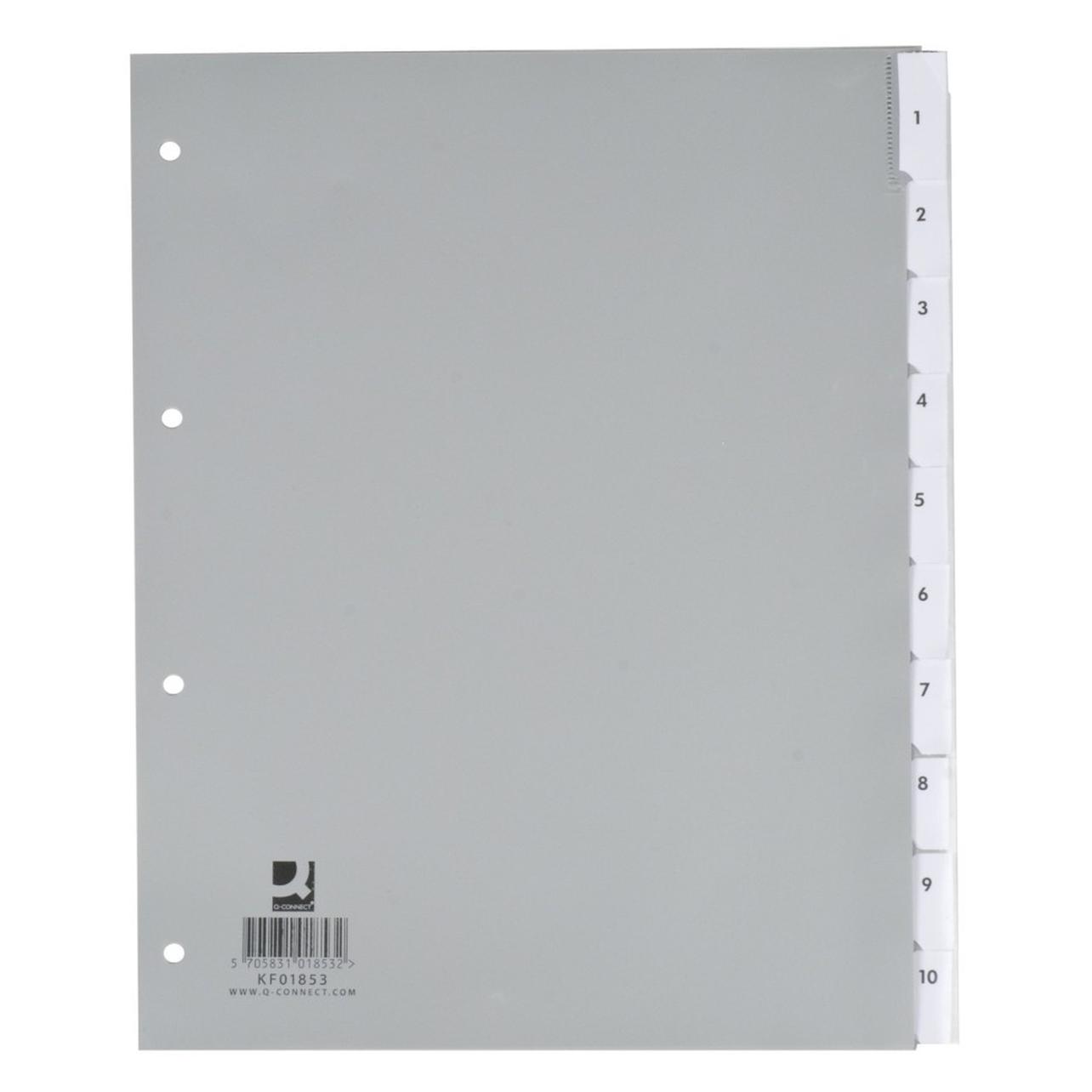 Q-Connect Register Vollformat überbreit mit Fenstertaben (KF01853)