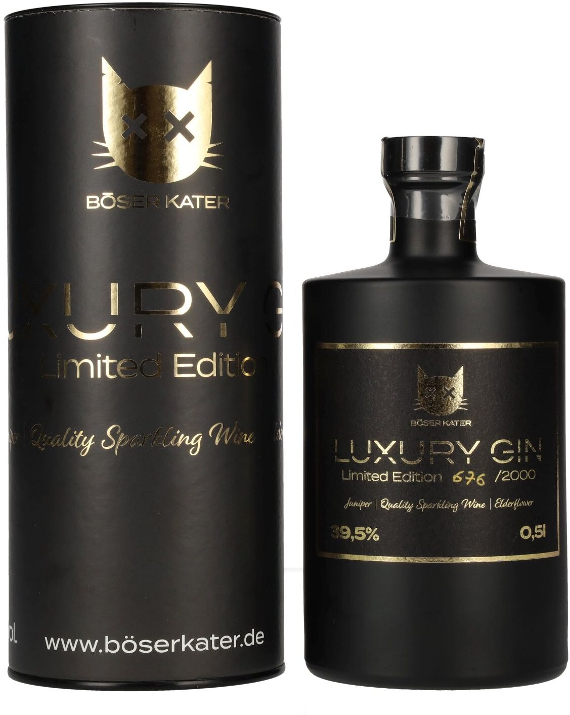 BÖSER KATER Luxury Gin Limited Edition 39,5% Vol. 0,5l in Geschenkbox
