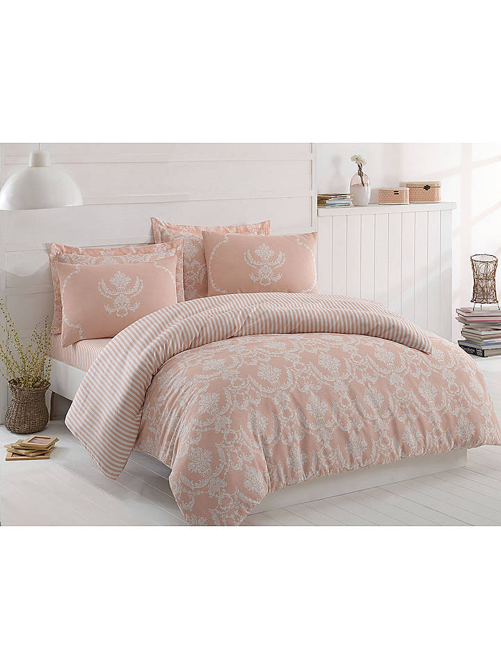 Elizabed Bettwäsche-Set "Super King" in Beige - 155x220 cm