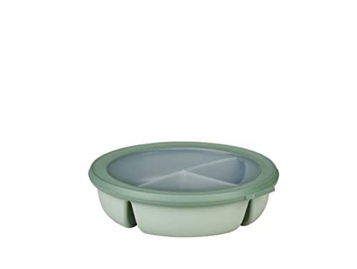 Mepal - Bol bento Cirqula 3 cases multi-usage rond - Boîte de conservation hermétique - Conserver un repas séparé - Meal prep containers & boîtes alimentaires – Nordic sage