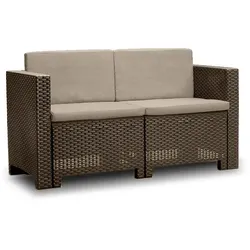 City 2-Sitzer Gartensofa braun
