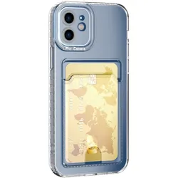 Schutzhülle für iPhone 11 Kamera Case Handyhülle Cover Tasche Transparent Smartphone Bumper (Kartensteckplatz-Kreditkarte-Geldscheine)