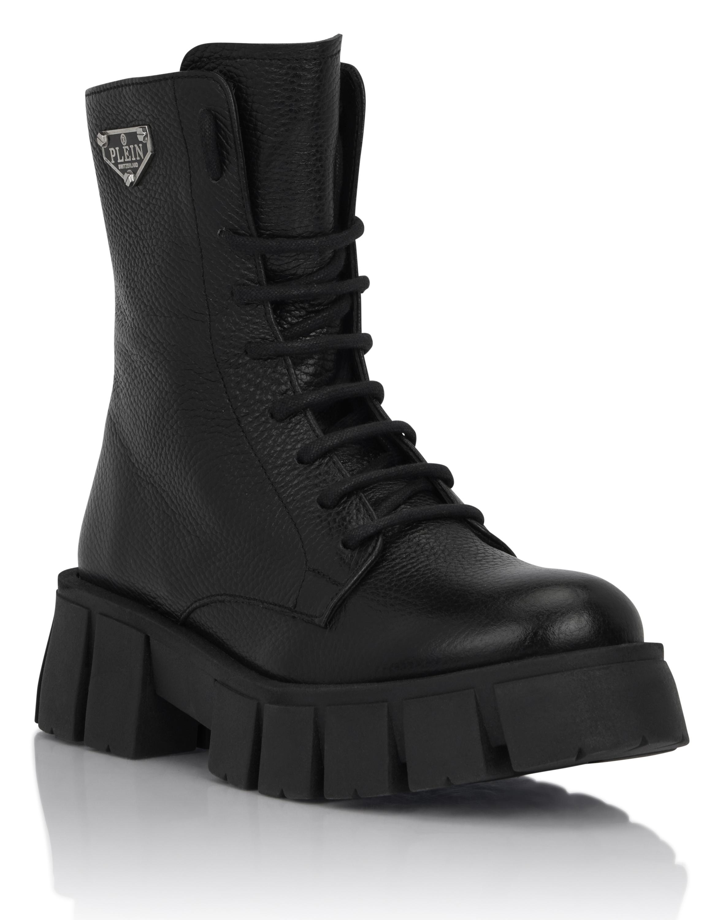 Philipp Plein Low Boots mit Logo - Schwarz