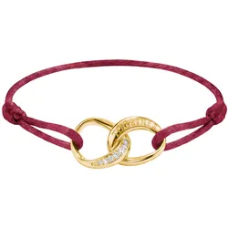 Thomas Sabo A2236-M03-10-L24V Damen Textil-Armband Together Vergoldet Rot