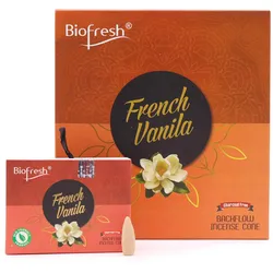 Biofresh Backflow Incense Cones (40 cones) - French Vanilla