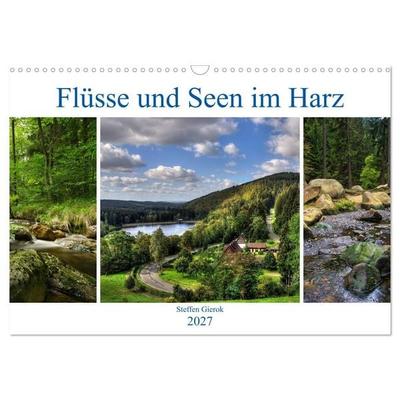 Flüsse und Seen im Harz (Wandkalender 2027 DIN A3 quer), CALVENDO Monatskalender