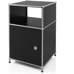 Floordirekt Metallregal   Concept Epure MK-040   3-stöckiges Aufbewahrungsregal mit Tür & & Ablageflächen