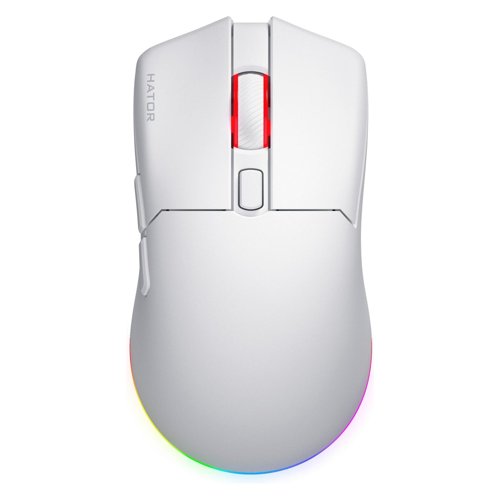 Hator Drahtlose Gaming-Maus Pulsar 4 RGB (Weiss) (Kabelgebunden, Kabellos) (???831)