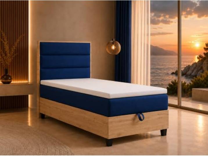Best For Home Trinity K-1 Plate Single Boxspringbett 90x200 cm mit Topper