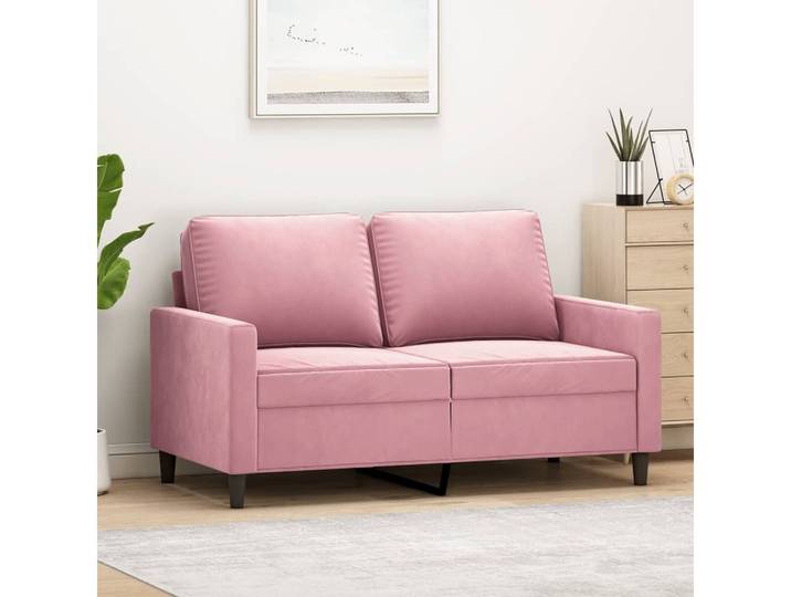 vidaXL Sofa vidaXL 2-Sitzer-Sofa Rosa 120 cm Samt