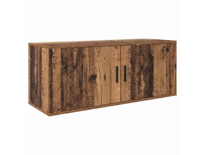 GKHPYURE TV-Wandschrank aus Holz, 100 x 34,5 x 40 cm Holztechnik, 2 Scharniertüren, großer Raum, Wandmontage, einfache Reinigung