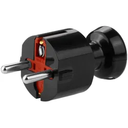 Schutzkontaktstecker 230V 16A UniSchuko Schuko Stecker Schutzkontakt schwarz TIMEX WT-40 (CZ)