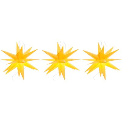 OTTO HOME LED Stern "Weihnachtsstern ULLRIC", gelb, Ø 25cm, Leuchten, 3D-Optik, Batteriebetrieb, Ø 25 cm, Weihnachtsdeko aussen