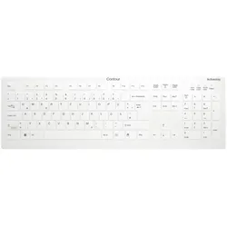 Contour Design Active Key Contour QuickClean Medizinische Tastatur Abnehmbare Abdeckung Full-Size Kabellos Weiß DE C8112