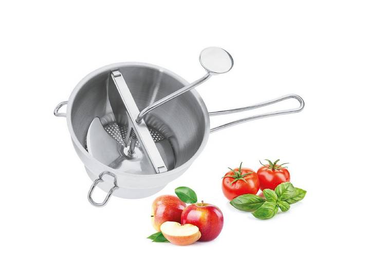 GEFU Passiersieb Edelstahl Passiermühle FLOTTE LOTTE Set Inkl Lochs