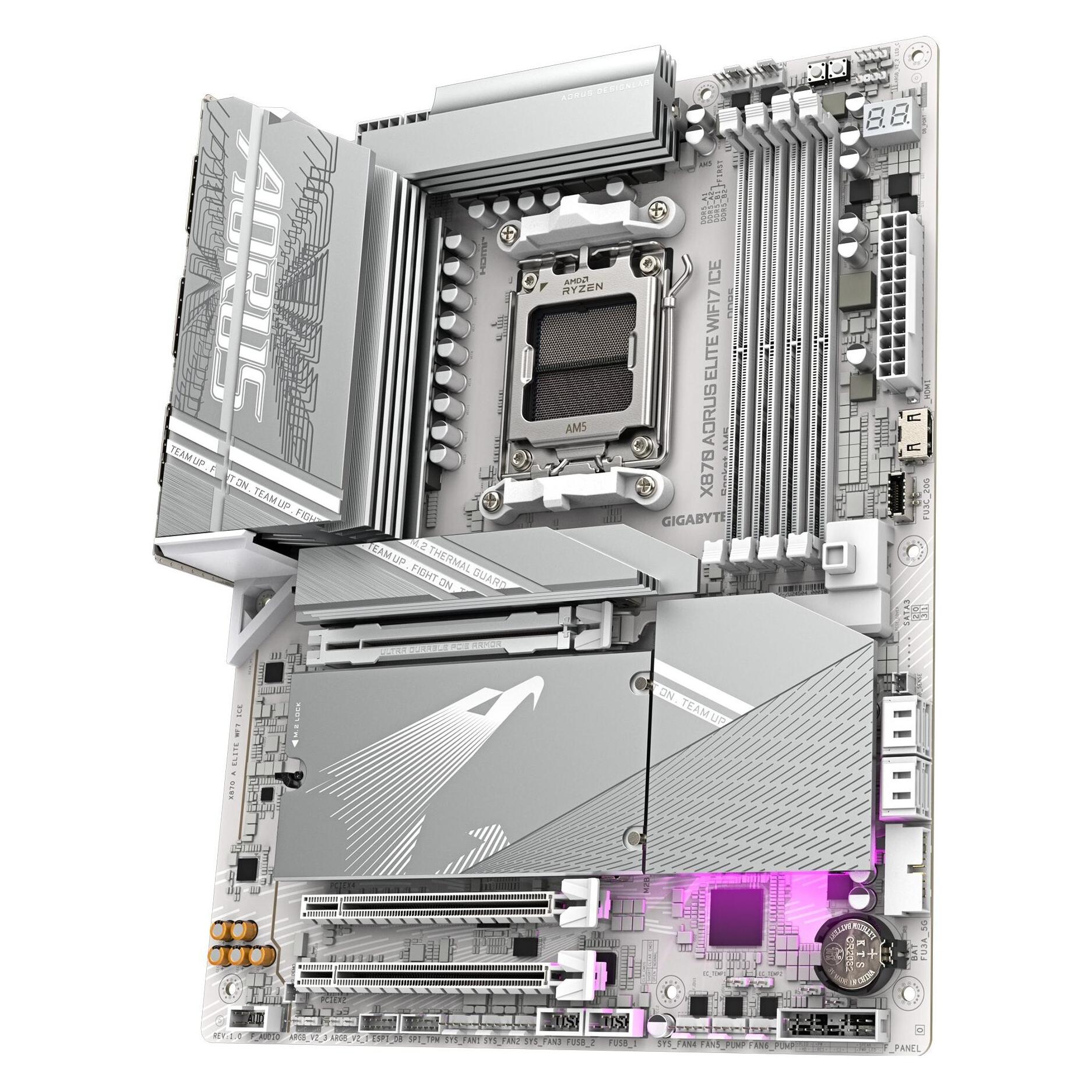 Gigabyte X870 AORUS ELITE WIFI7 ICE (AM5, AMD X870, ATX) (X870 A ELITE WF7 ICE)