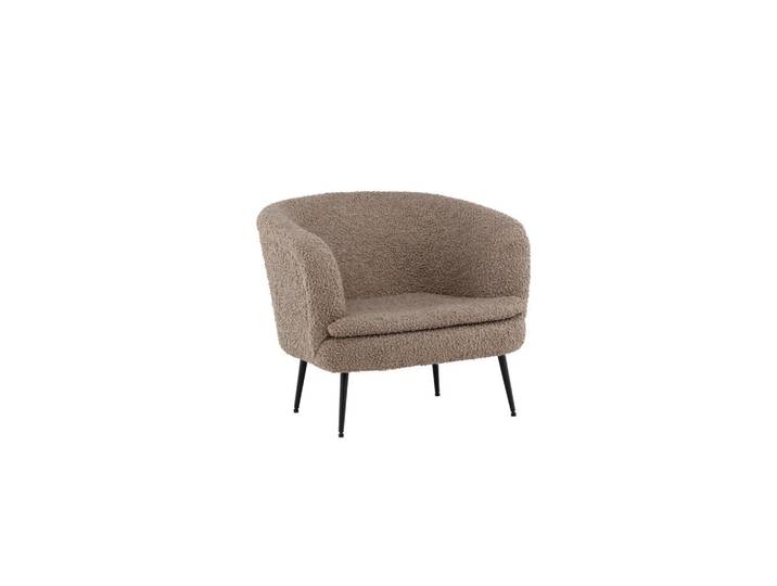 Livetastic Sessel, Schwarz, Hellbraun, Metall, 81x75x80 cm, Wohnzimmer, Sessel, Sonstige Sessel