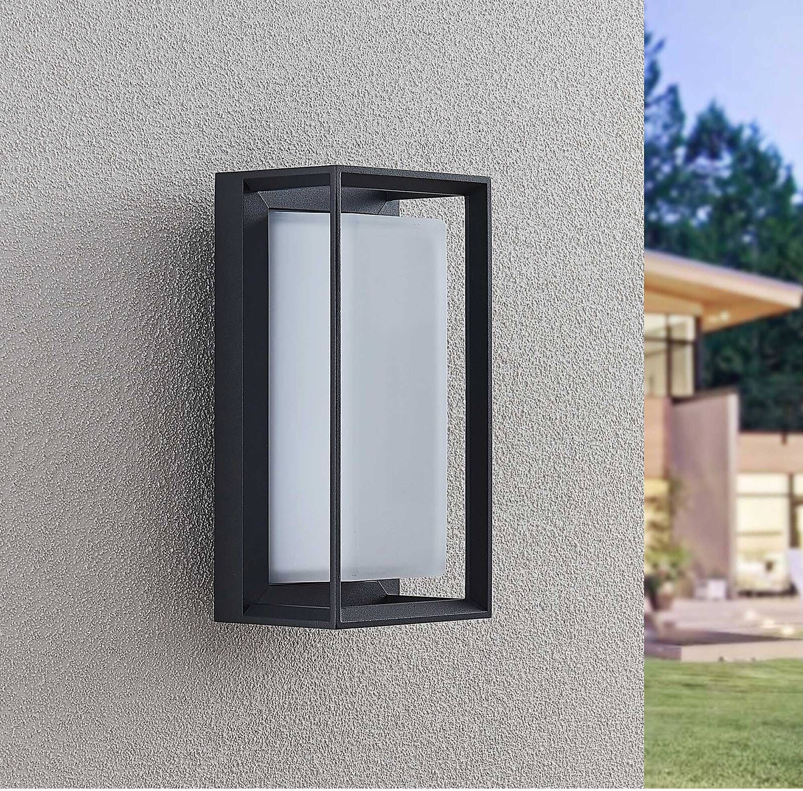 LED Aussenwandleuchte Ismera Arcchio, schwarz, Glas, Modern, LED Wandleuchte außen