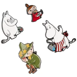 Mumins - Set 4 odznaků für oblečení nebo Rucksack