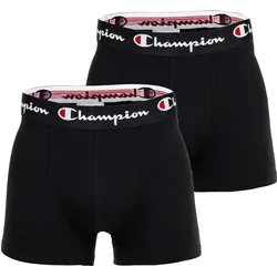 Champion Herren Boxershorts, 2er Pack - Underwear Knit 150 Trunks, einfarbig Schwarz / XL