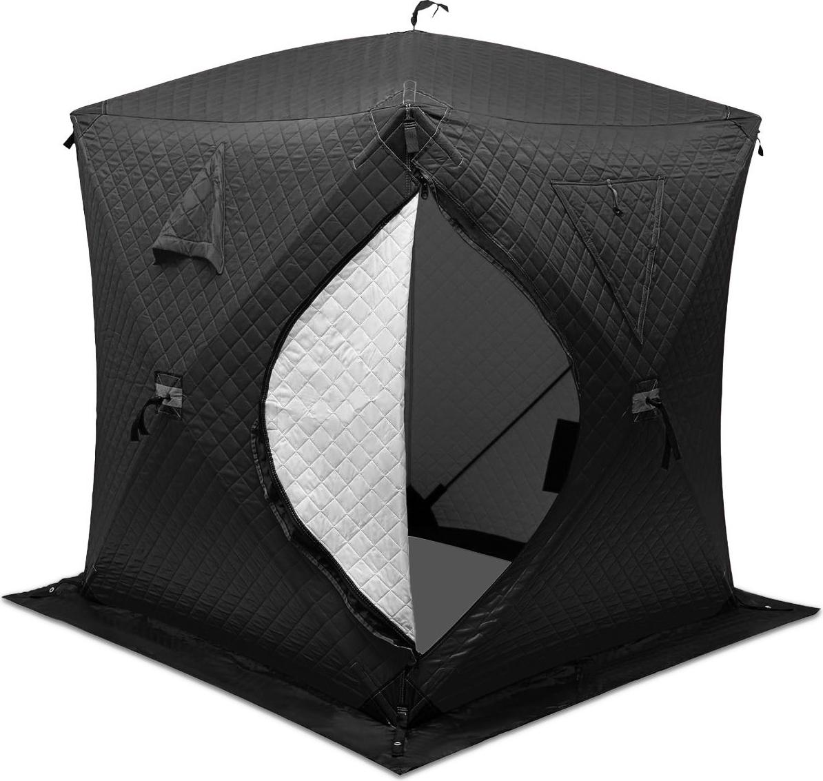 Campingzelt Saunazelt 1-2 Personen wasserdicht 180 x 180 x 210 cm GI92 schwarz