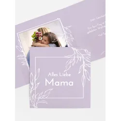 Grußkarten zum Muttertag selbst gestalten mit Spruch und Fotos im Onlinedesigner bei Meine-Kartenmanufaktur.de