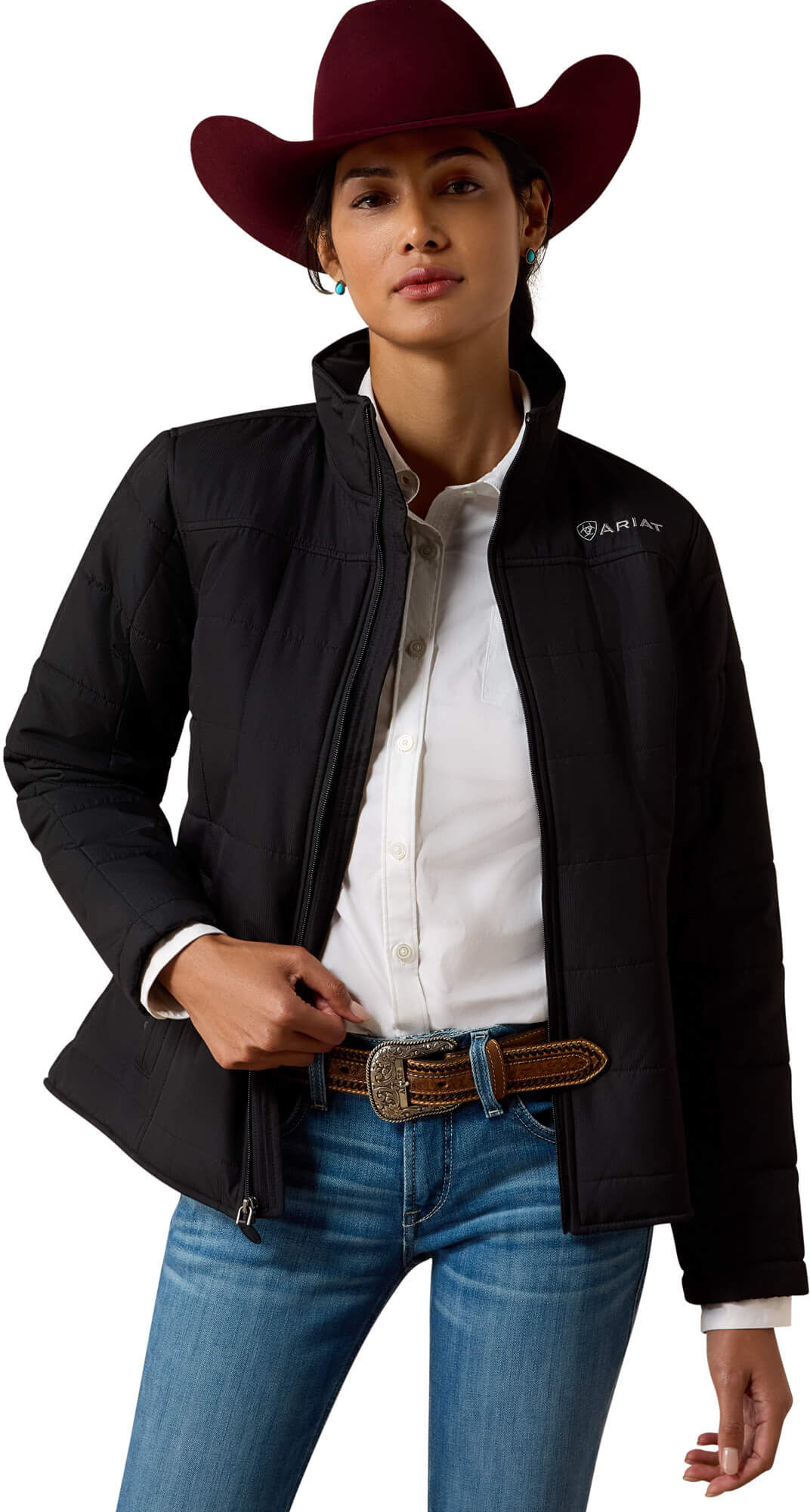 Women's Crius Insulated Jacket in Black, Size: Large by Ariat